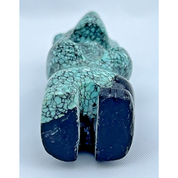 Natural Turquoise Smooth Round Beads 10mm 68 Beads + Zuni Carved Bear - Picture 11 of 12